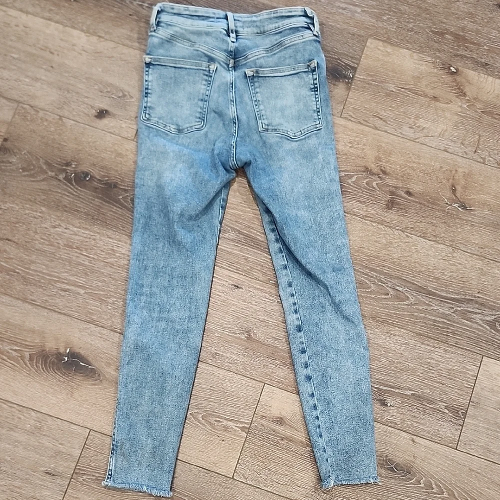 We The Free Light Blue Ultra High Rise Skinny Jeans Faded Casual Premium 28 Boho